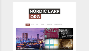 Screenshot of Nordiclarp.org landing page