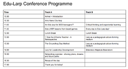 Edu-larp conference 2023 program
